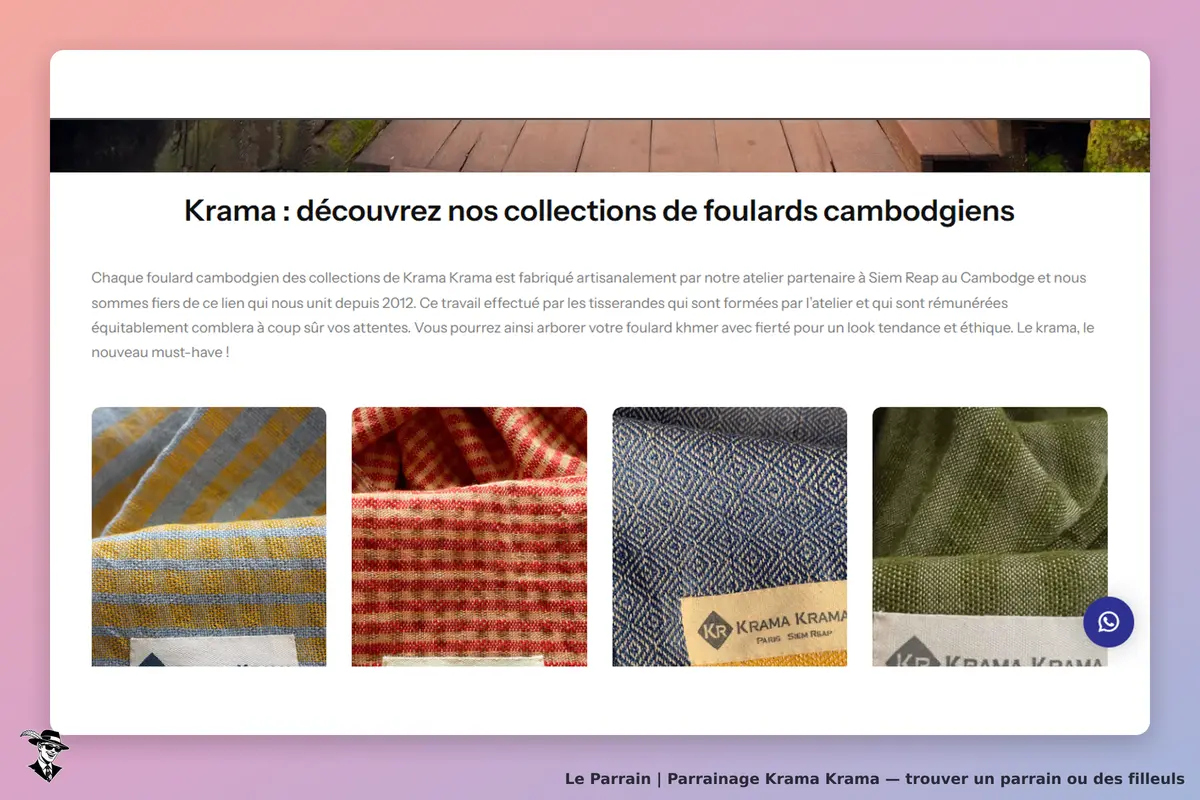 Krama Krama : krama Kram : présentation de foulards cambodgiens avec échantillons de tissus colorés