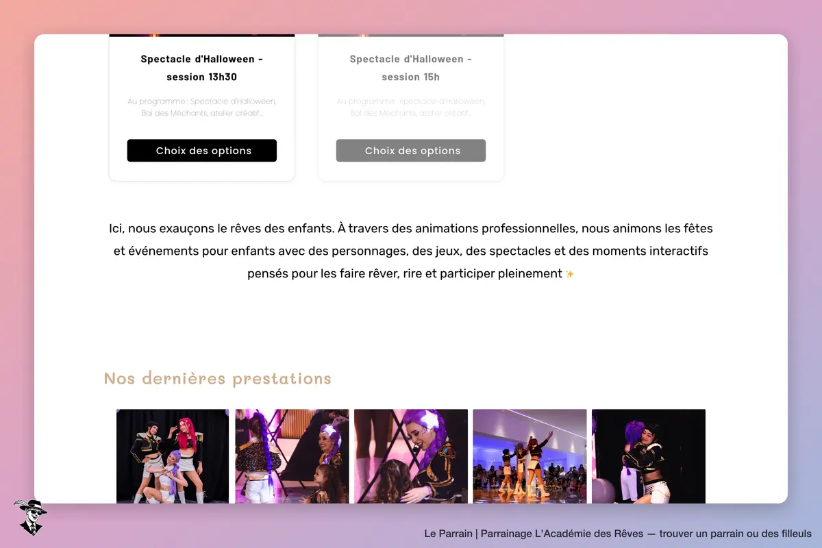 Capture d'écran de L'Académie des Rêves