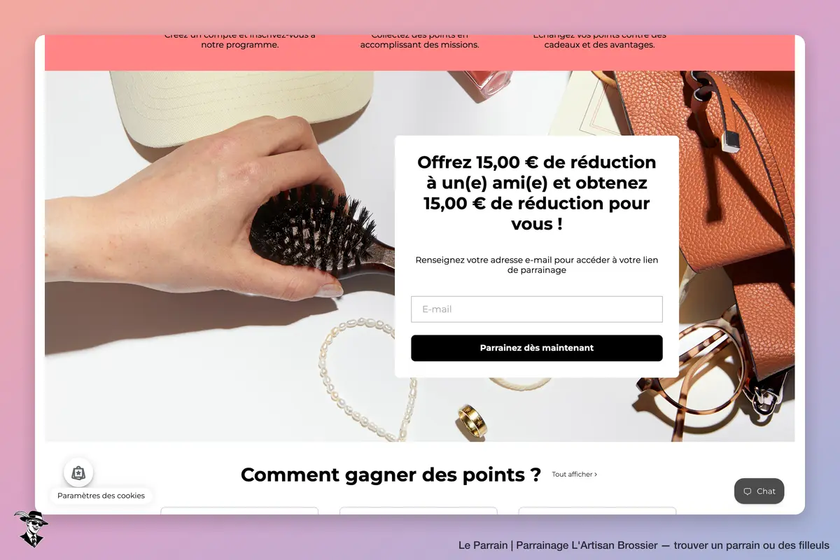 Capture d'écran de L'Artisan Brossier
