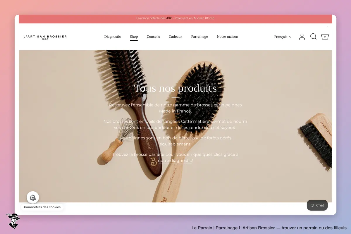 Page catégorie de L'Artisan Brossier
