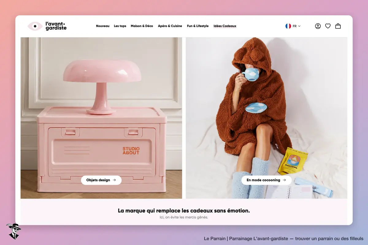 Page d'accueil de L'avant-gardiste