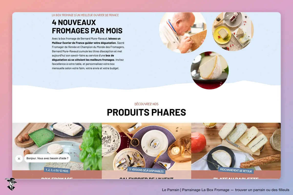 Capture d'écran de La Box Fromage
