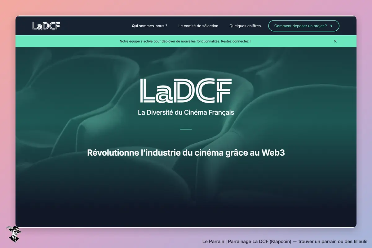 Page d'accueil de La DCF (Klapcoin)