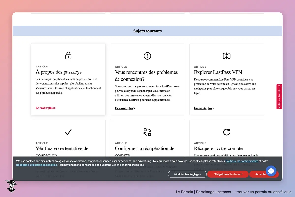 Capture d'écran de Lastpass