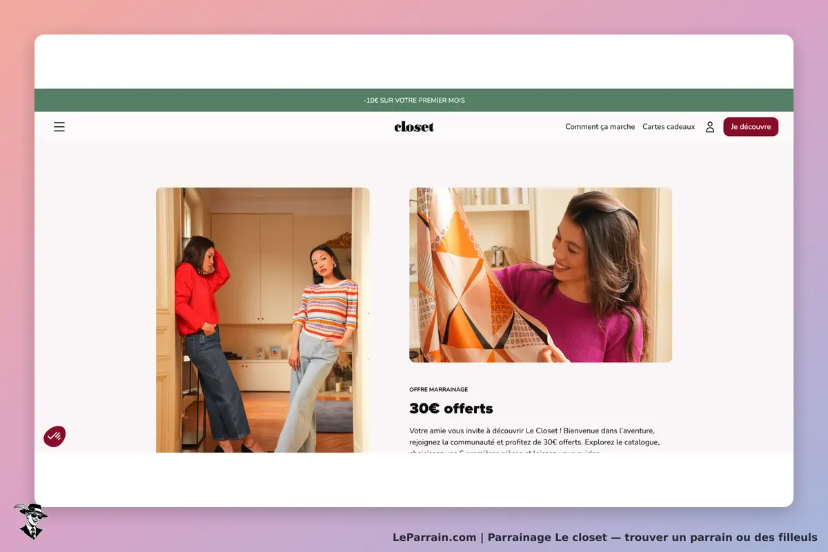 le closet : deux femmes posent en vêtements colorés dans un intérieur lumineux et accueillant