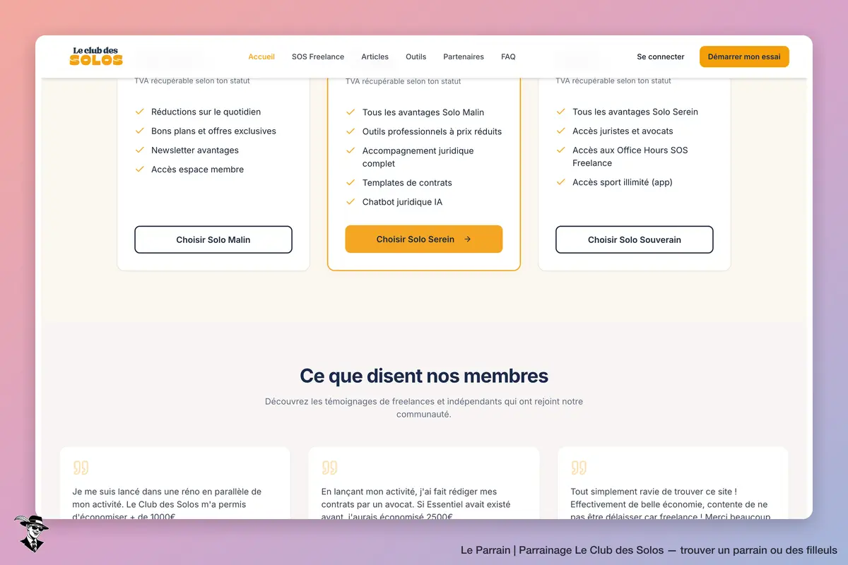 Capture d'écran de Le Club des Solos