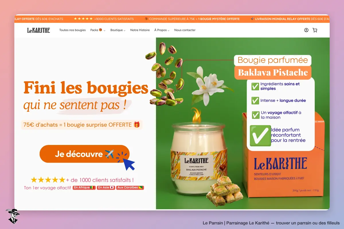 Page d'accueil de Le Karithé