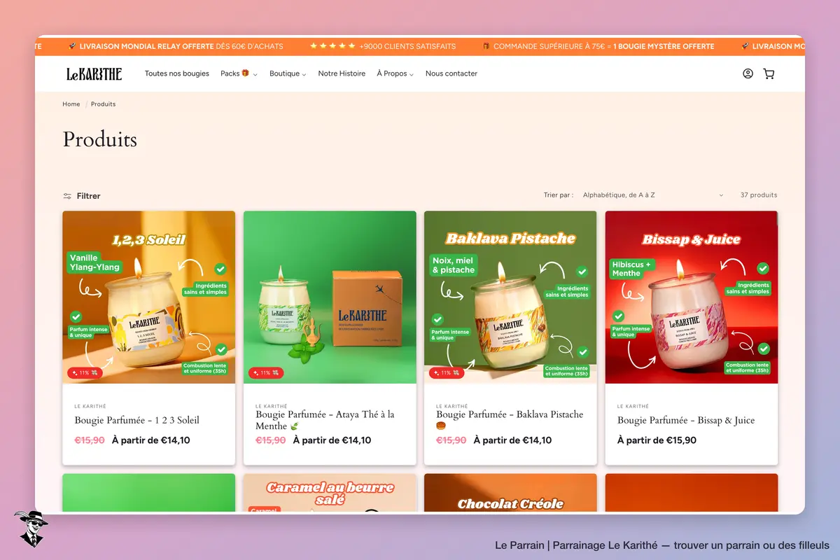 Page catégorie de Le Karithé