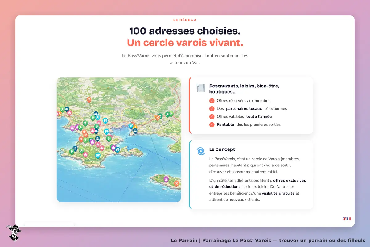 Le Pass' Varois : carte interactive avec des points d'intérêt et informations sur le réseau