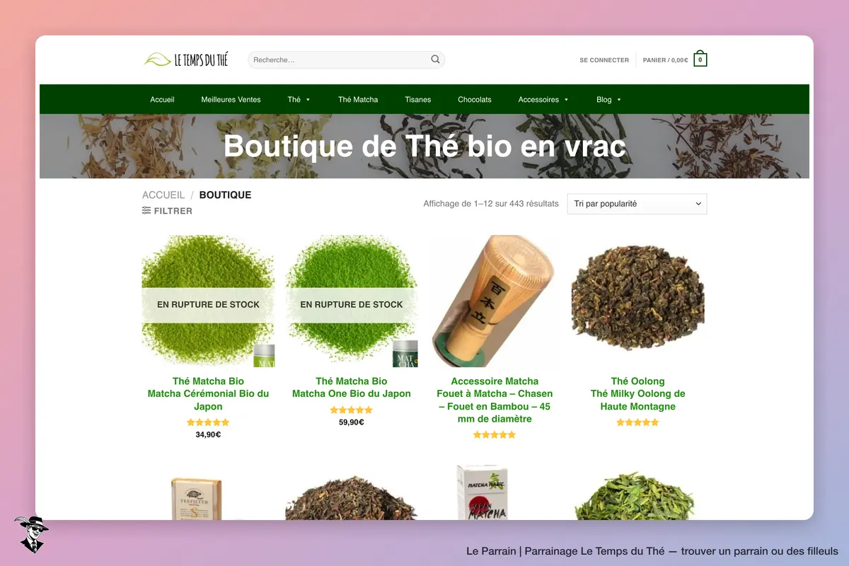 Page catégorie de Le Temps du Thé