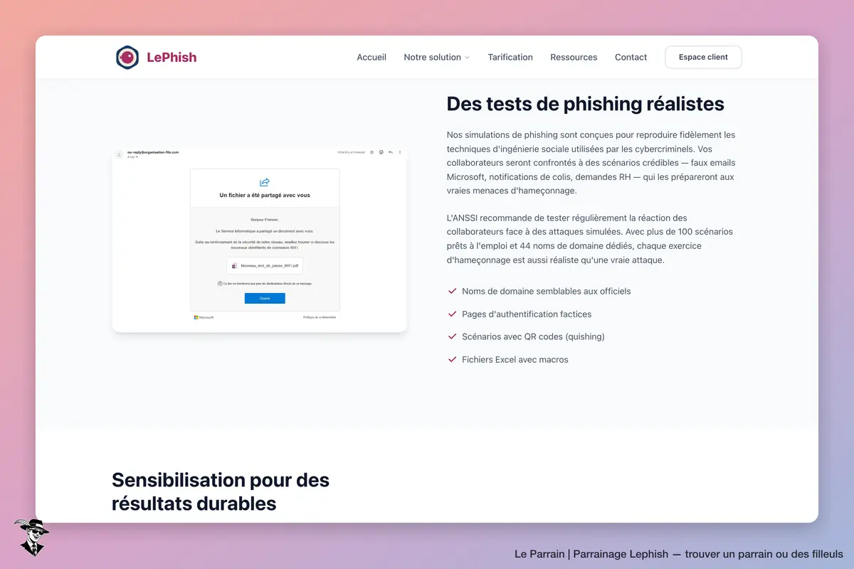 Capture d'écran de Lephish