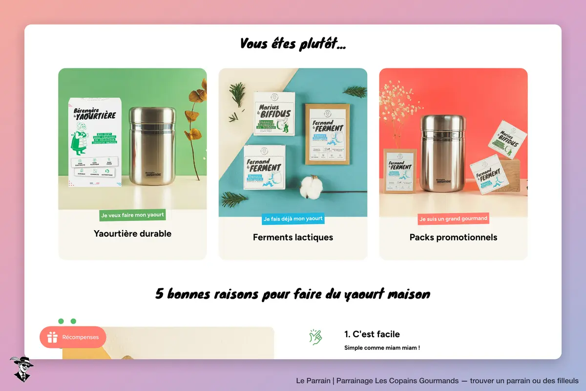 Capture d'écran de Les Copains Gourmands