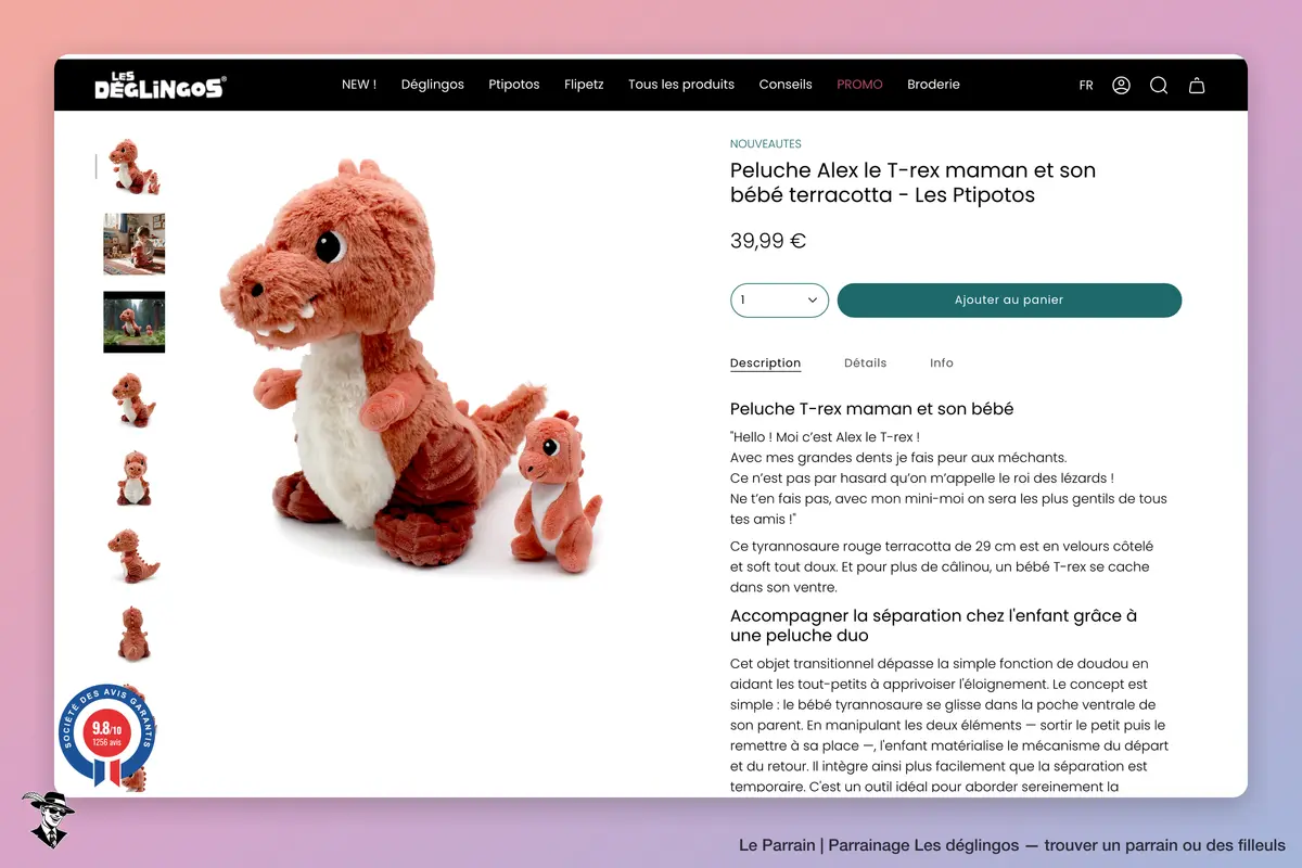 Page produit de Les déglingos
