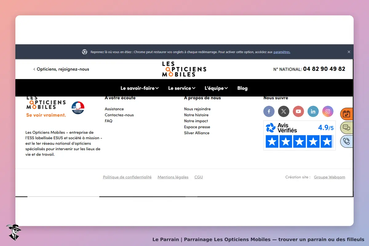 page oficiel