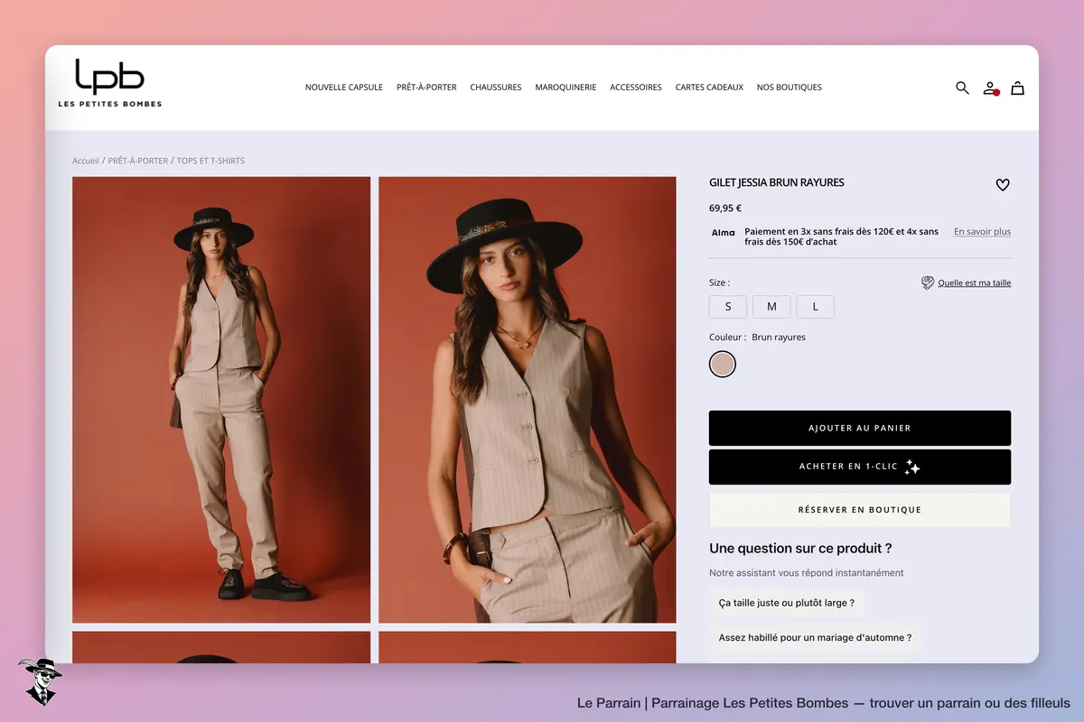 Page produit de Les Petites Bombes