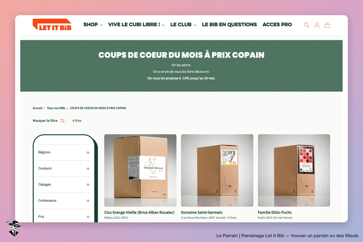 Page catégorie de Let it Bib