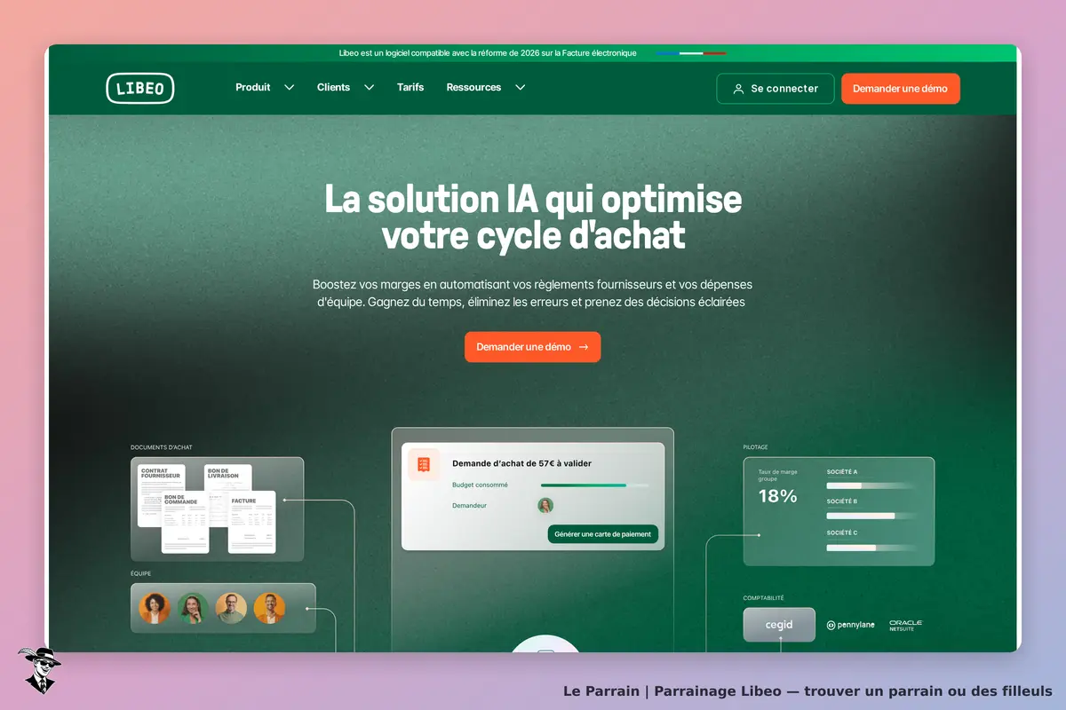 Page d'accueil de Libeo
