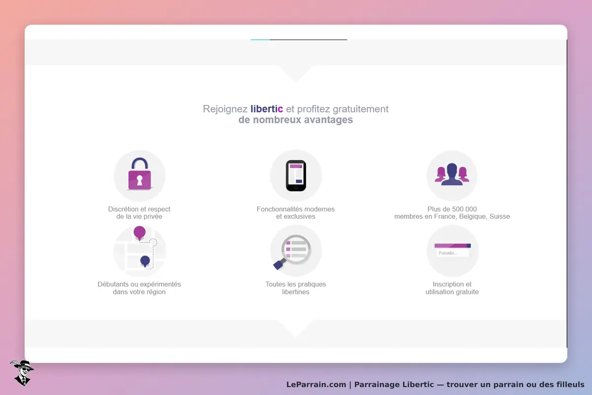 Libertic : page d'accueil présentant des avantages et fonctionnalités du service proposé