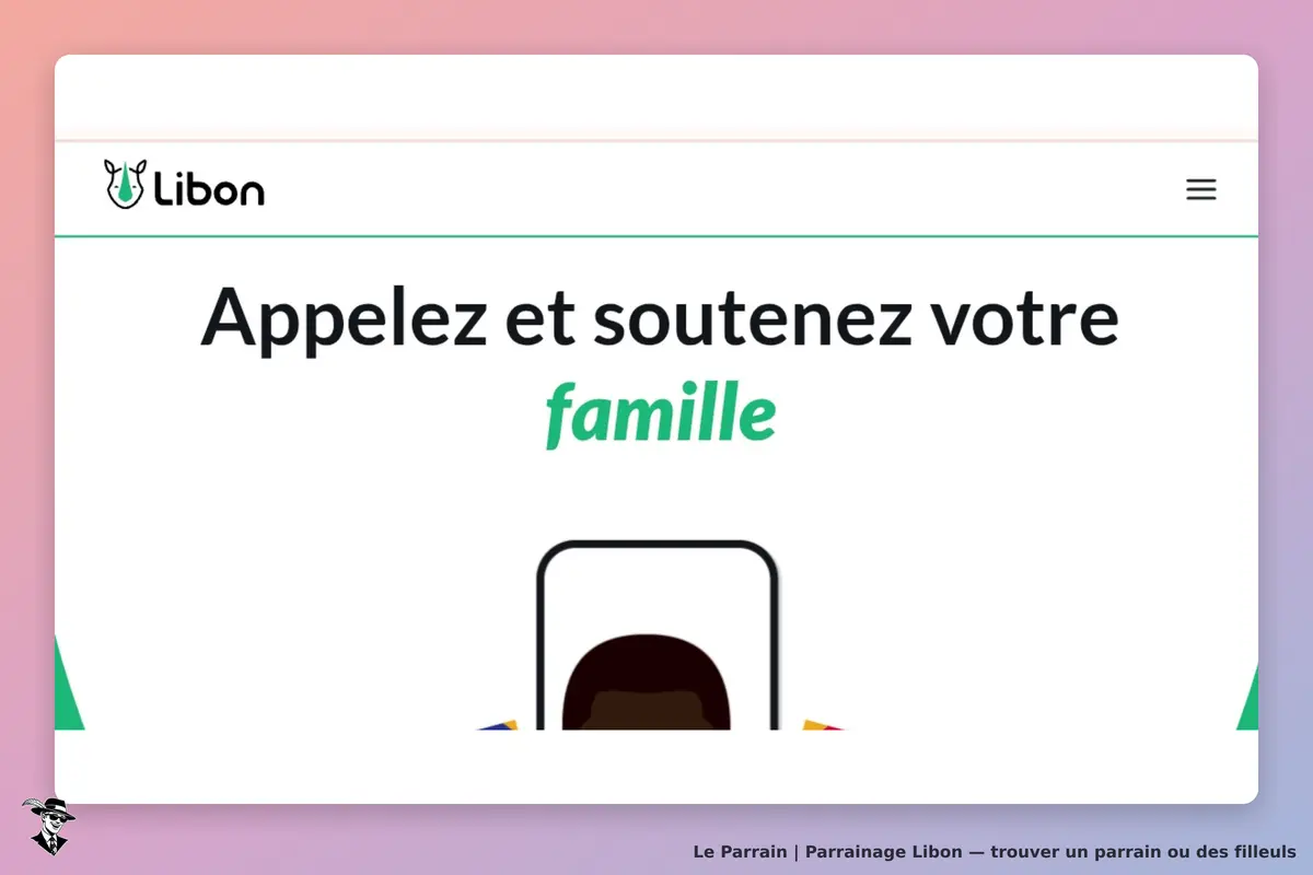 Libon : page d'accueil avec message sur l'appel et le soutien à la famille