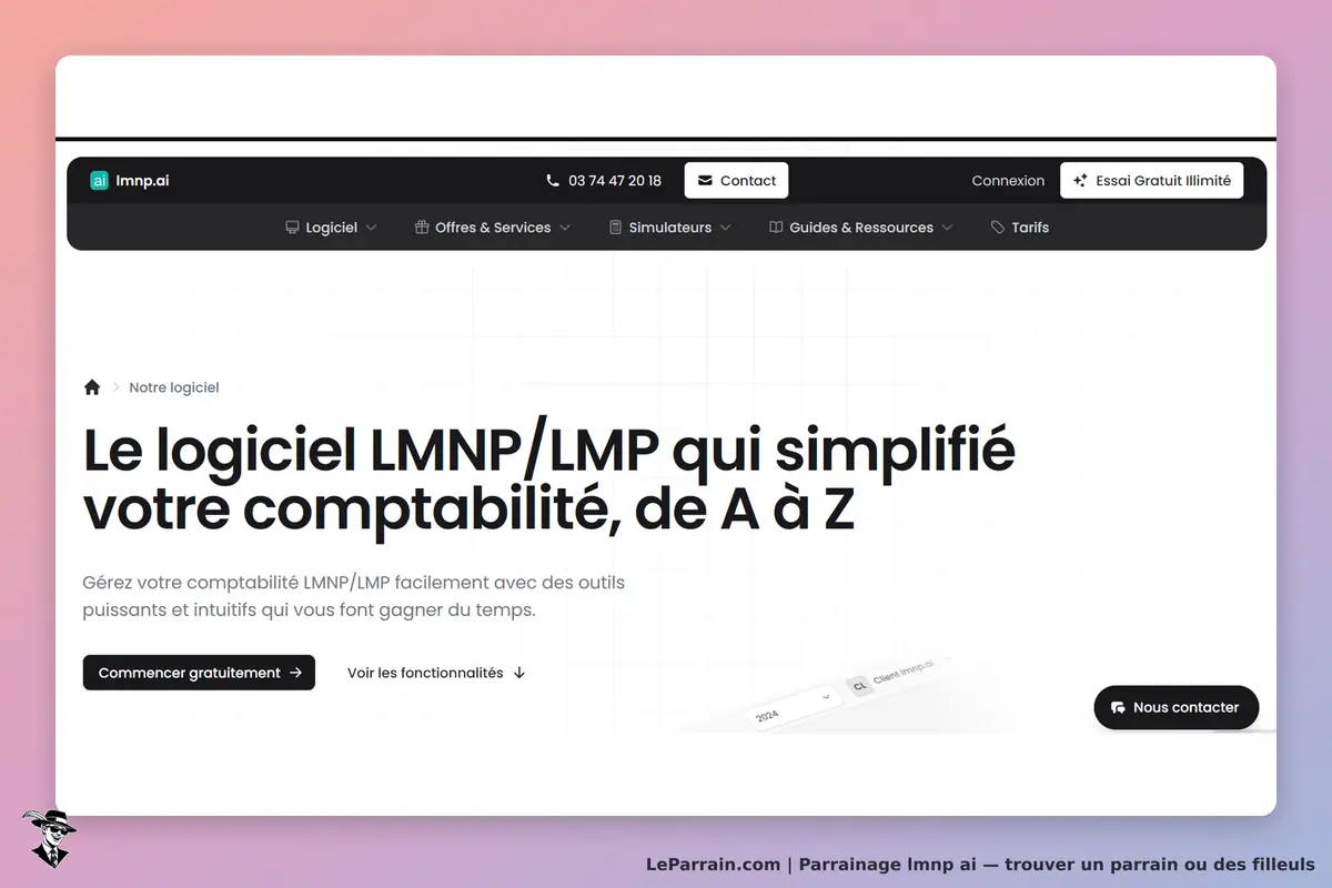 lmnp ai : lmnp.ai : page d'accueil présentant le logiciel de comptabilité LMNP/LMP et ses