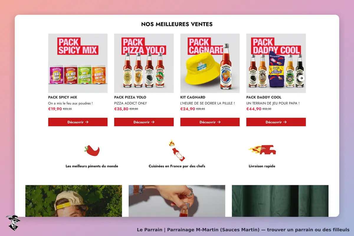 M-Martin (Sauces Martin) : m-Martin : page d'accueil avec les meilleures ventes de sauces et