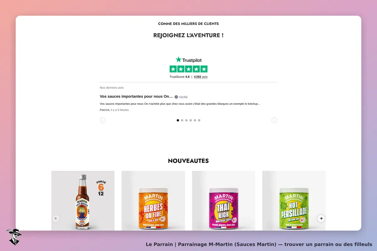 M-Martin (Sauces Martin) : m-Martin : page d'accueil avec avis clients et nouveaux produits