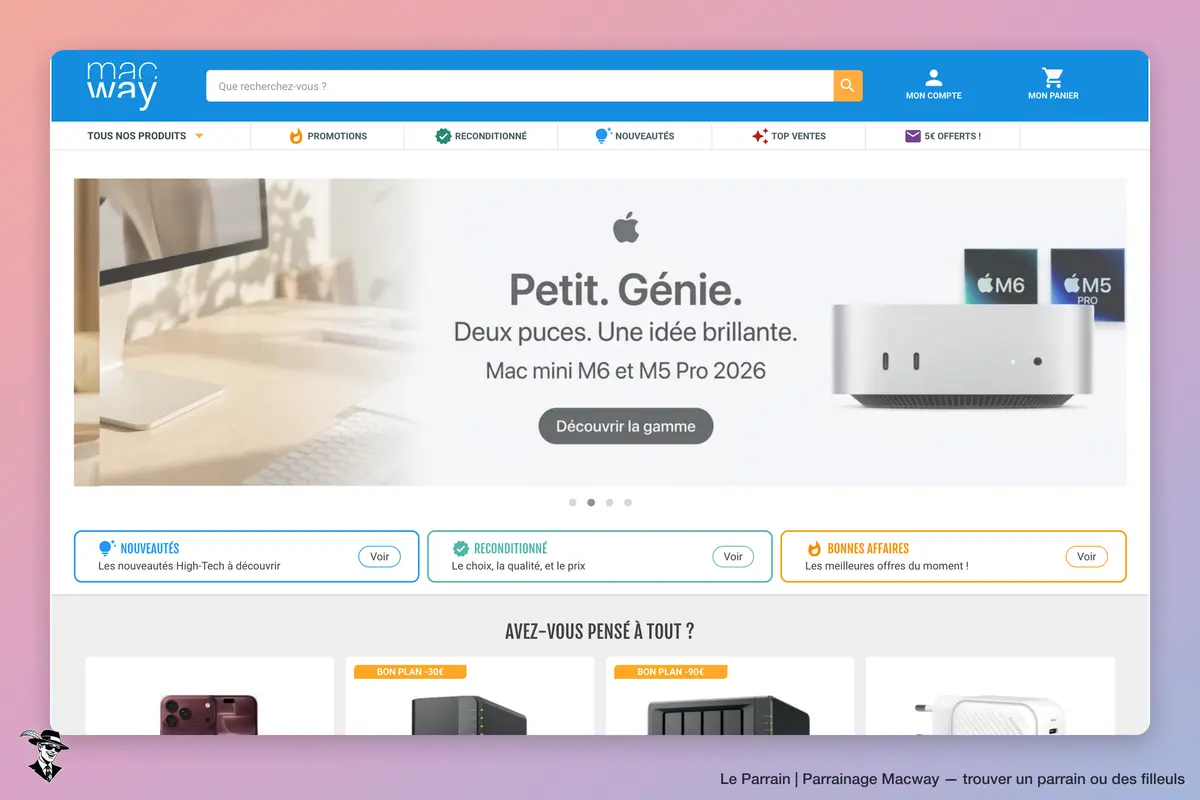 Page catégorie de Macway