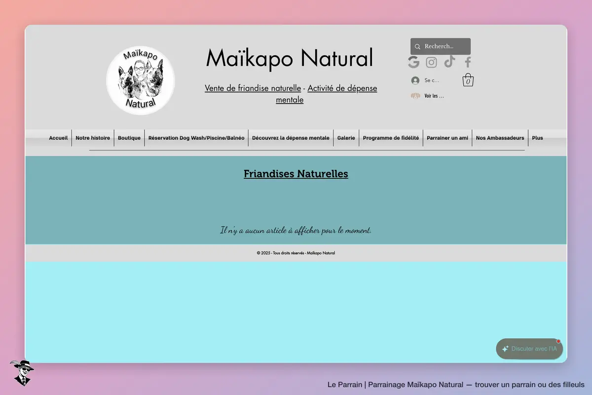 Page catégorie de Maïkapo Natural