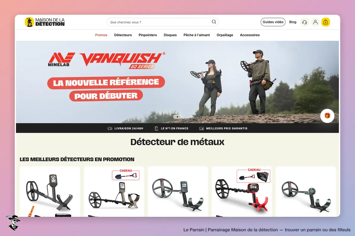 Page d'accueil de Maison de la détection