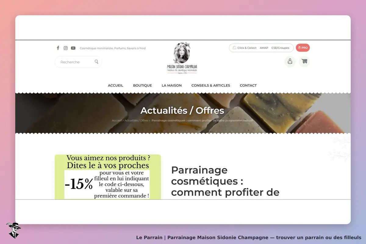 Page de parrainage