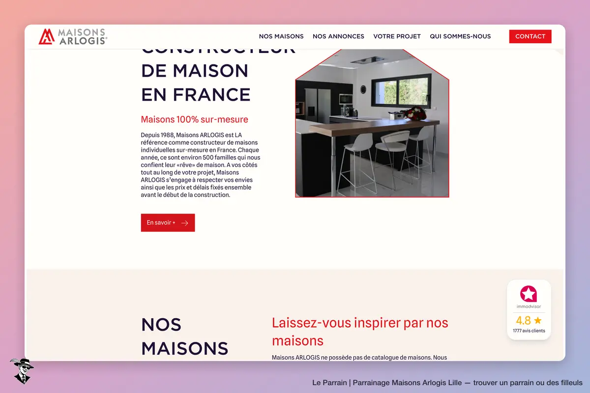 Capture d'écran de Maisons Arlogis Lille