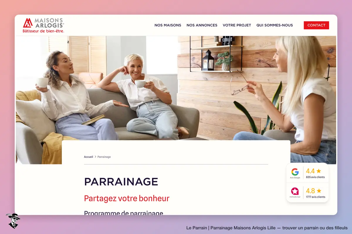 Page parrainage de Maisons Arlogis Lille