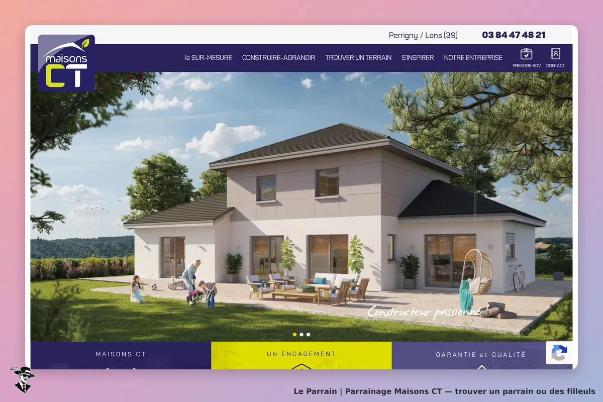 Page d'accueil de Maisons CT