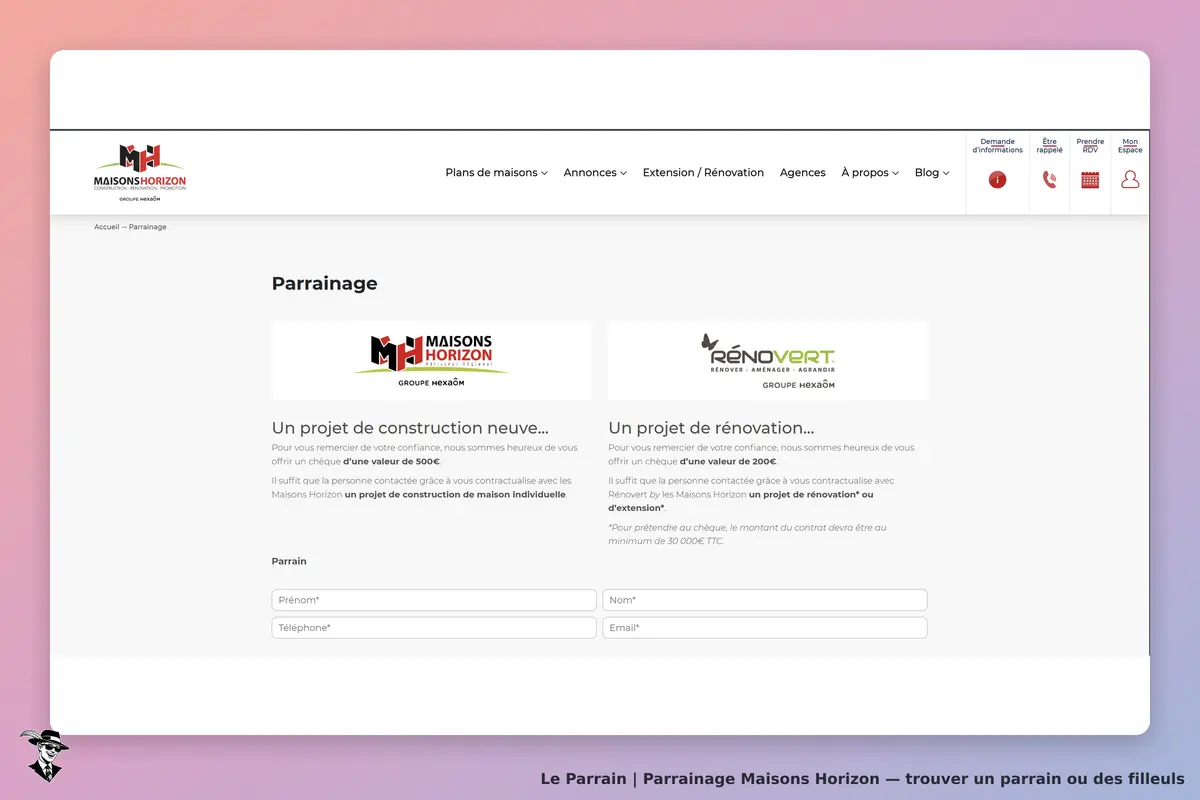 Condition parrainage