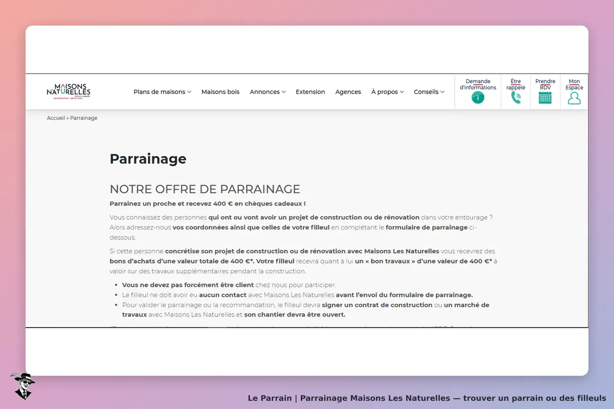 condition parrainage