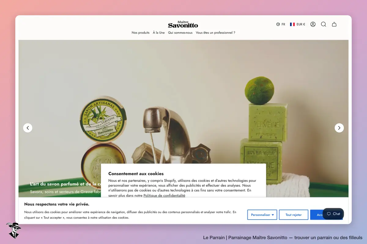 Page d'accueil de Maître Savonitto