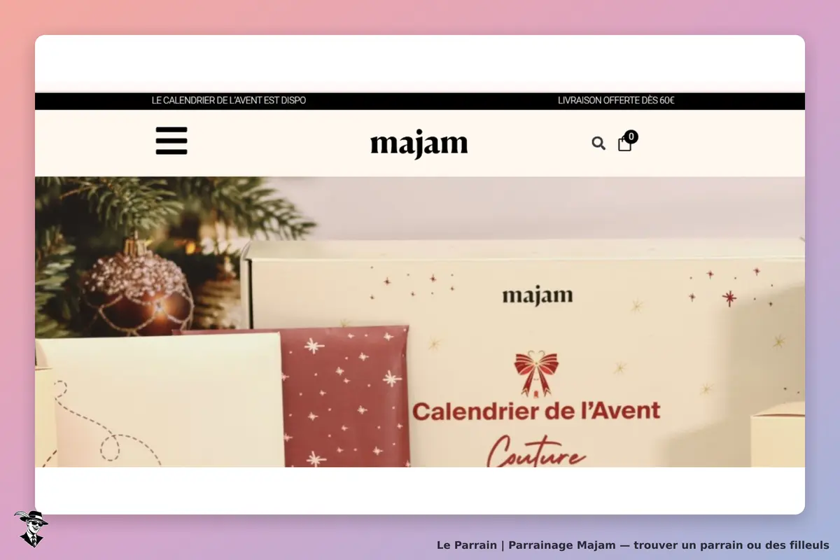 Majam : présentation d'un calendrier de l'Avent avec des emballages cadeaux et des décorations