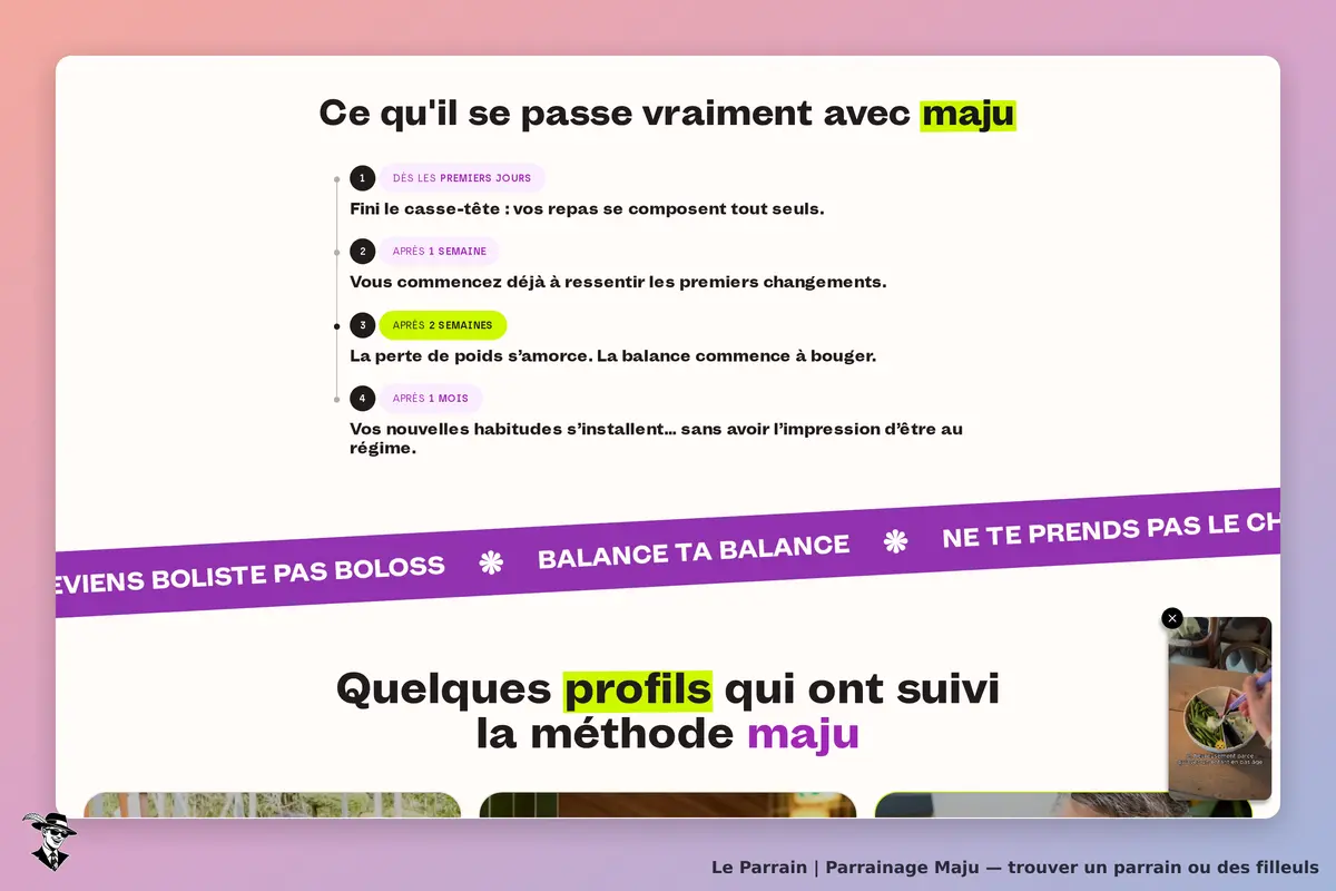 Maju : étapes de transformation avec des conseils sur la perte de poids et des témoignages