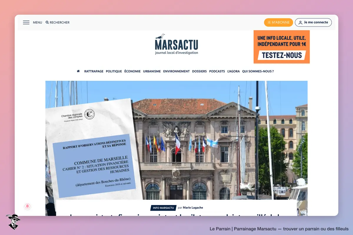 Page d'accueil de Marsactu