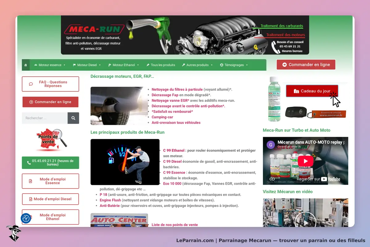 Mecarun : meca-Run : page d'accueil présentant des produits et services pour le traitement des