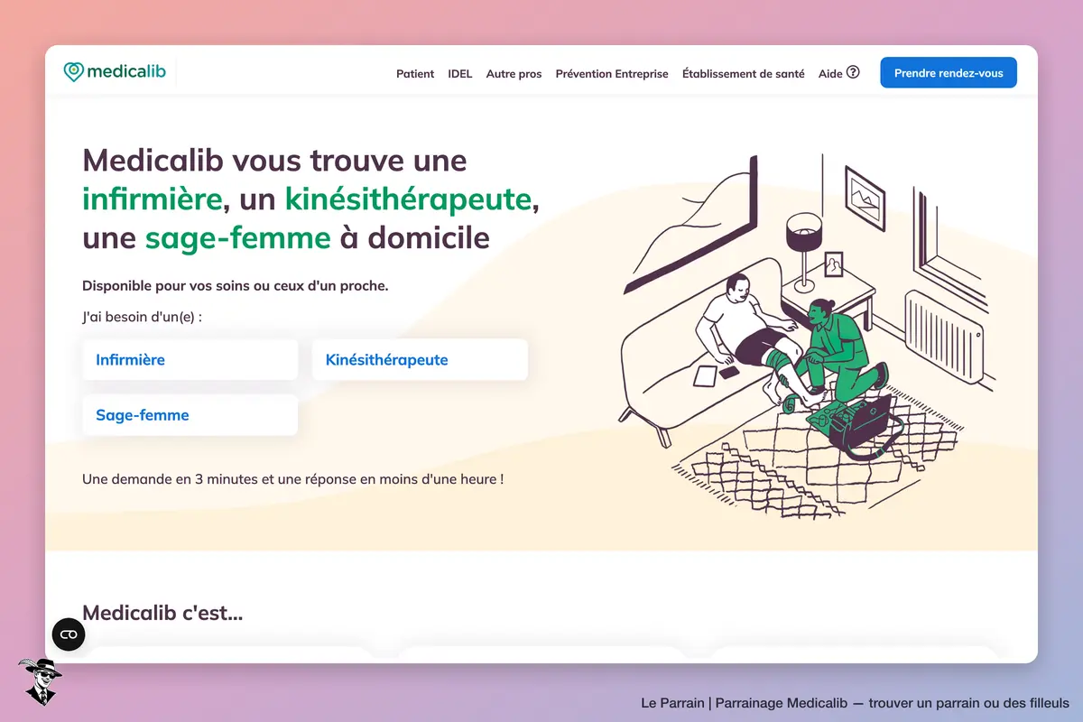 Page d'accueil de Medicalib