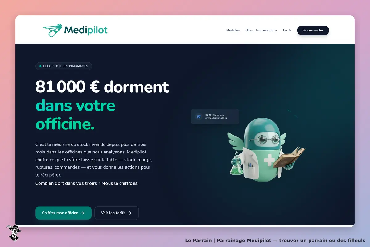 Page d'accueil de Medipilot