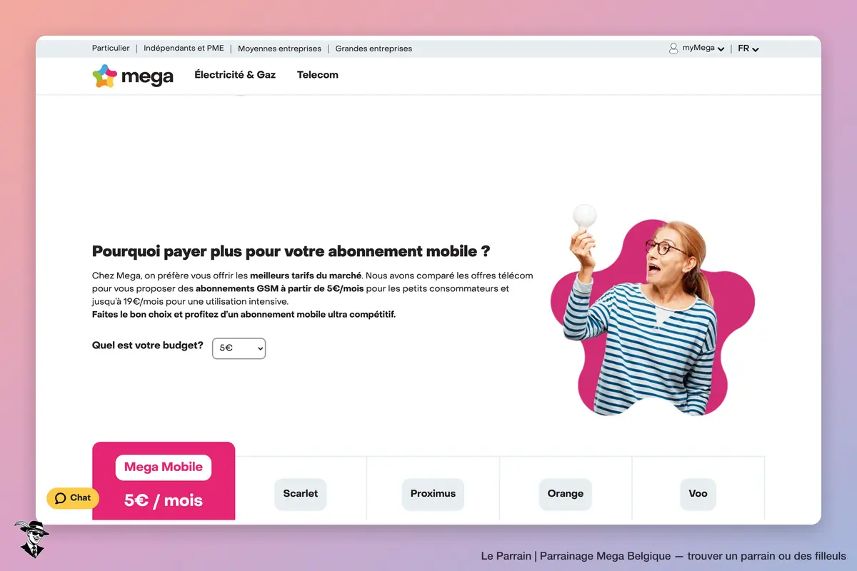 Capture d'écran de Mega Belgique