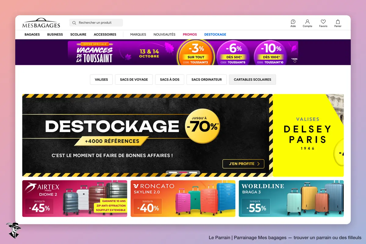 Capture d'écran de Mes bagages