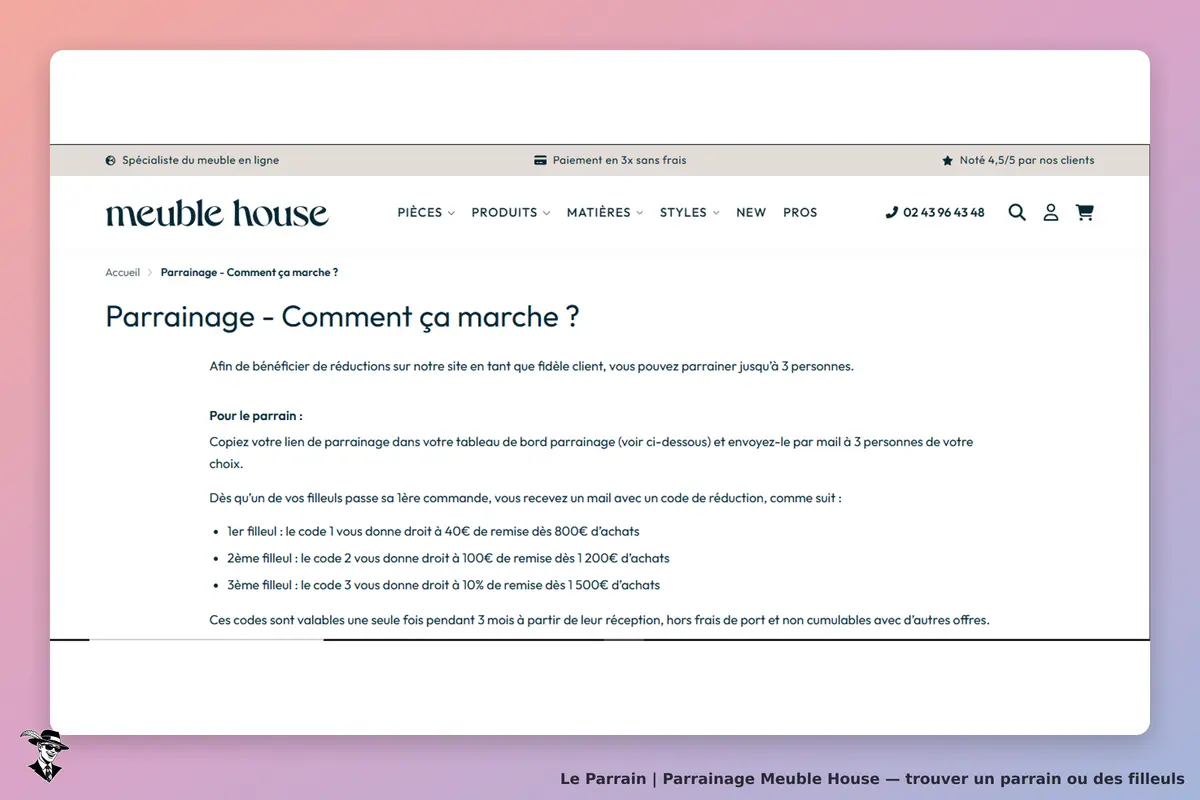 condition parrainage