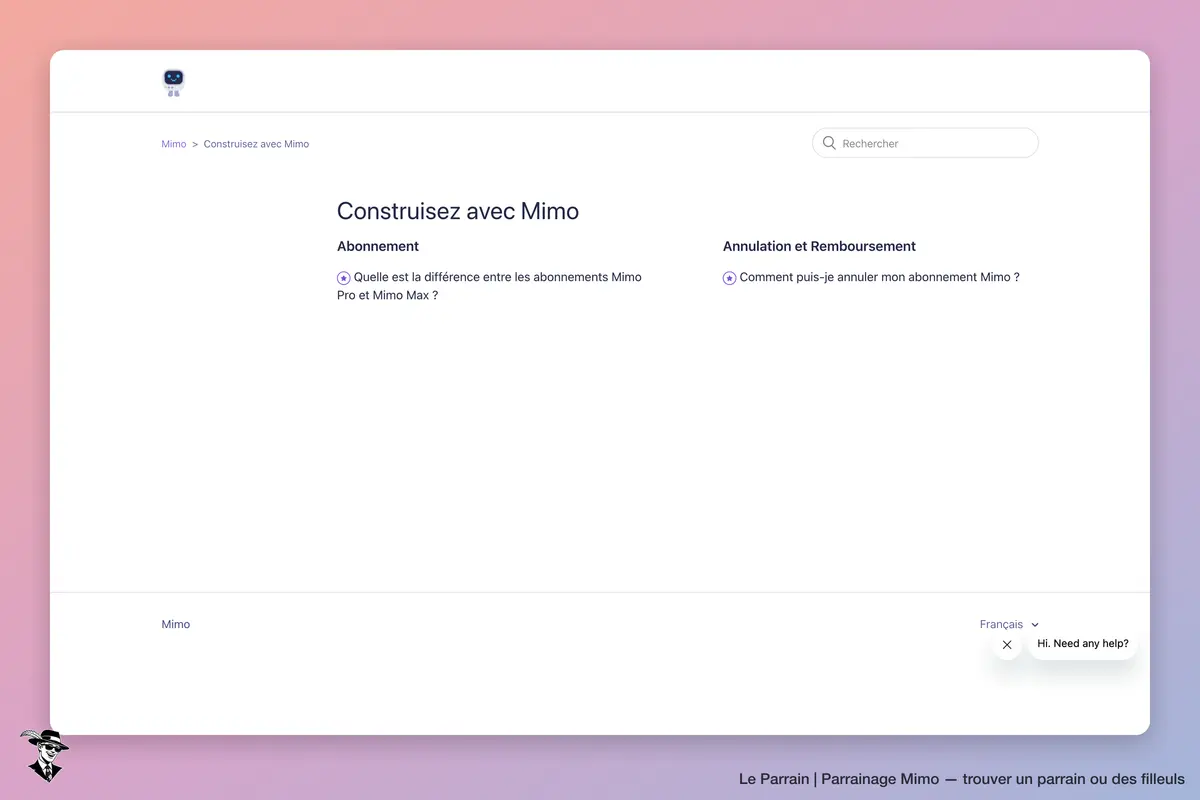 Page catégorie de Mimo