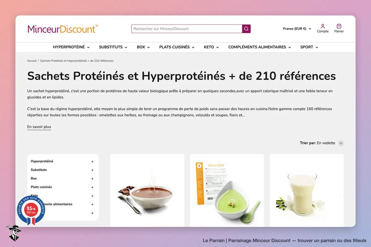Page catégorie de Minceur Discount