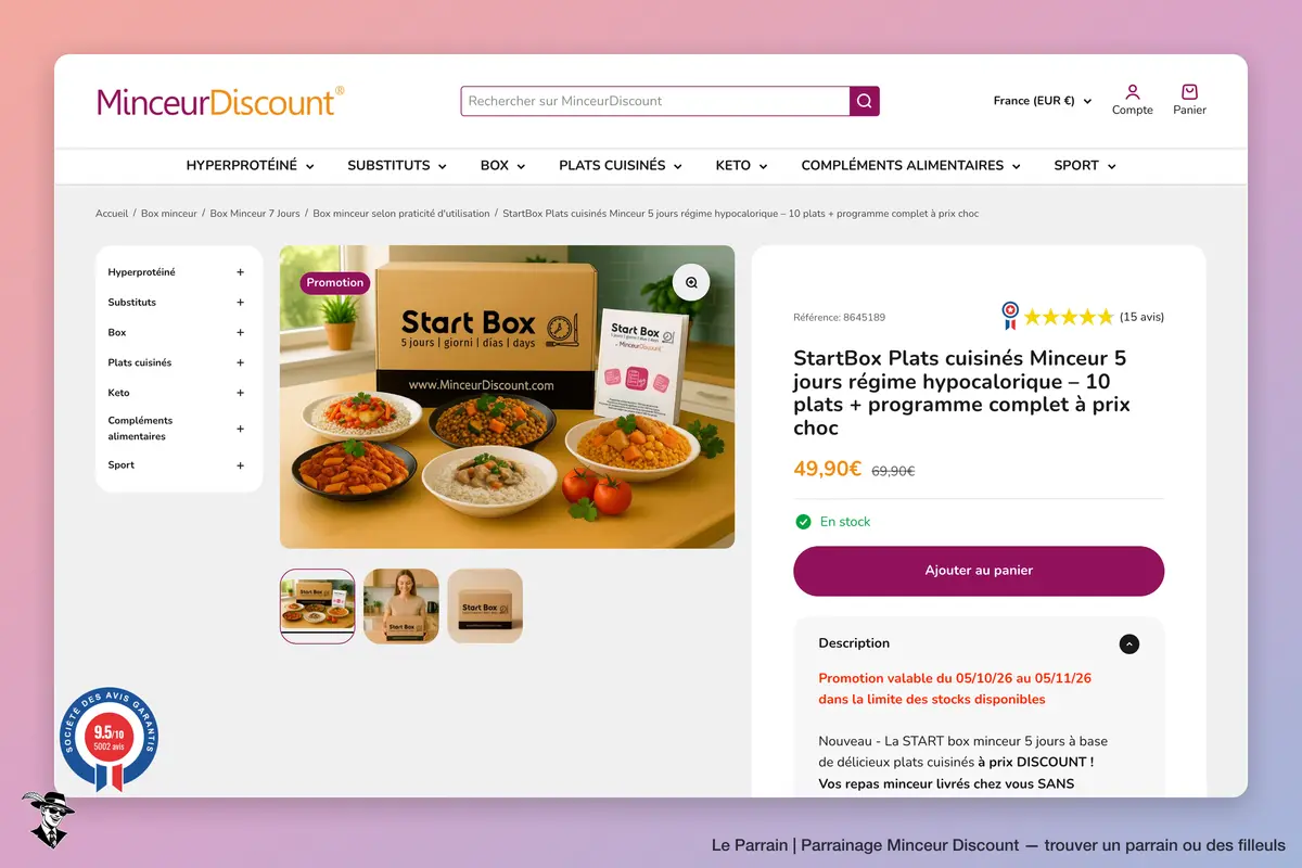 Page produit de Minceur Discount
