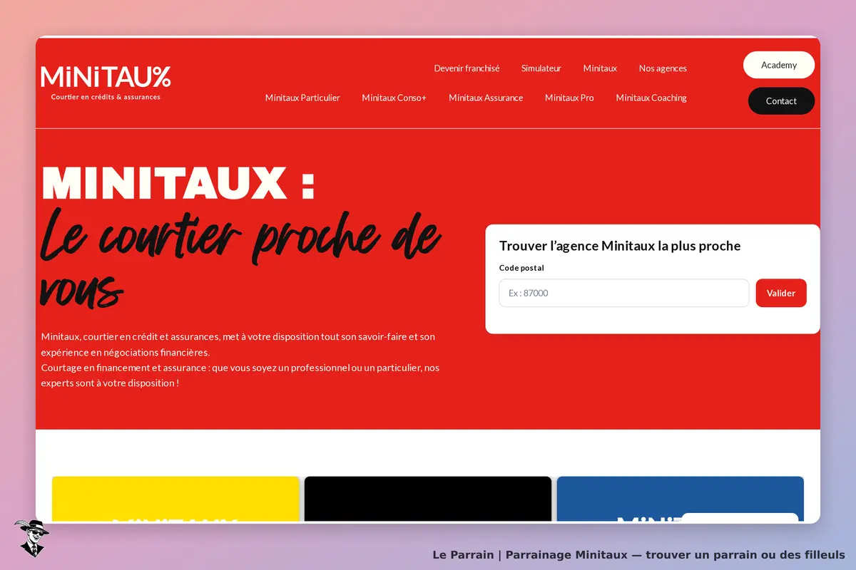 Page d'accueil de Minitaux