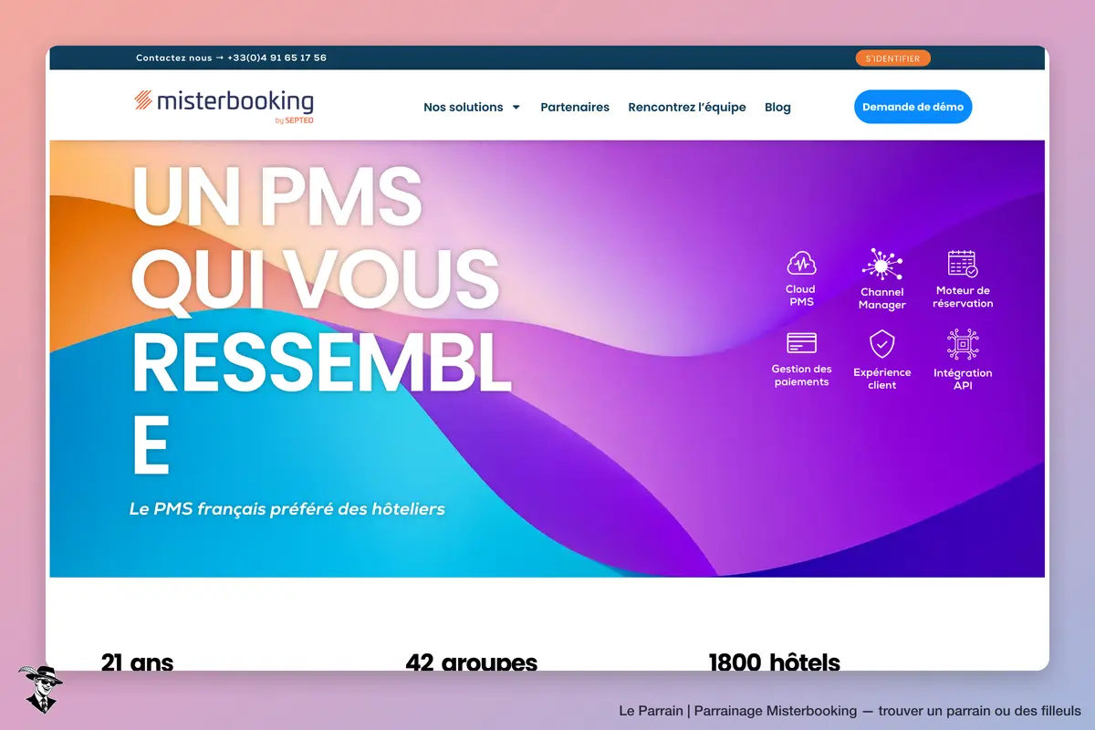 Page d'accueil de Misterbooking